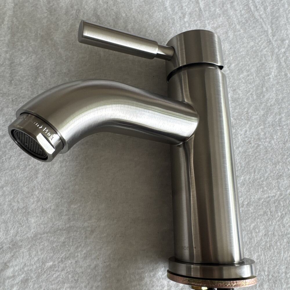 Handle Bath Faucet Seasons Westwind W/Quick Install Pop Up Brushed Nickel